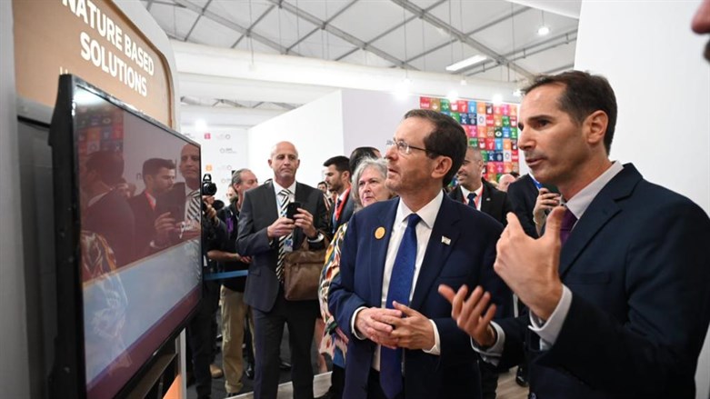 Präsident Isaac Herzog weiht auf der COP27 den allerersten israelischen Pavillon ein