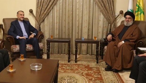 Hisbollah-Führer Nasrallah trifft den iranischen Außenministe