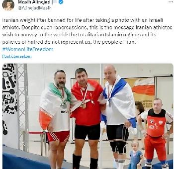 Politik im Sport: Iranischer Gewichtheber wegen Handschlags mit Israeli sanktioniert